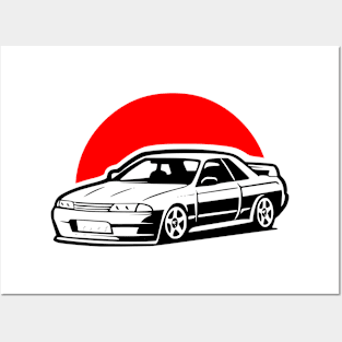 Nissan GTR Rising sun Posters and Art